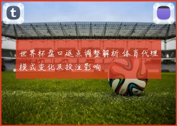 世界杯盘口返点调整解析 体育代理模式变化及投注影响